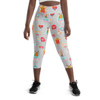 Festive Stickers Yoga Capris