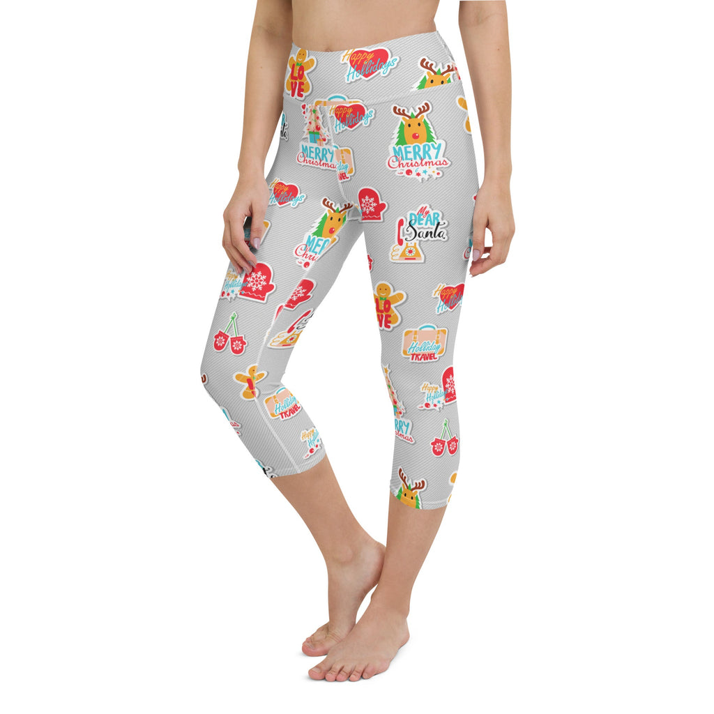 Festive Stickers Yoga Capris