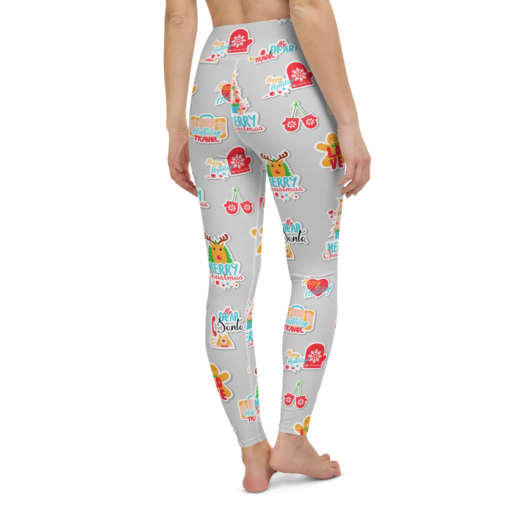Festive Stickers Yoga Leggings
