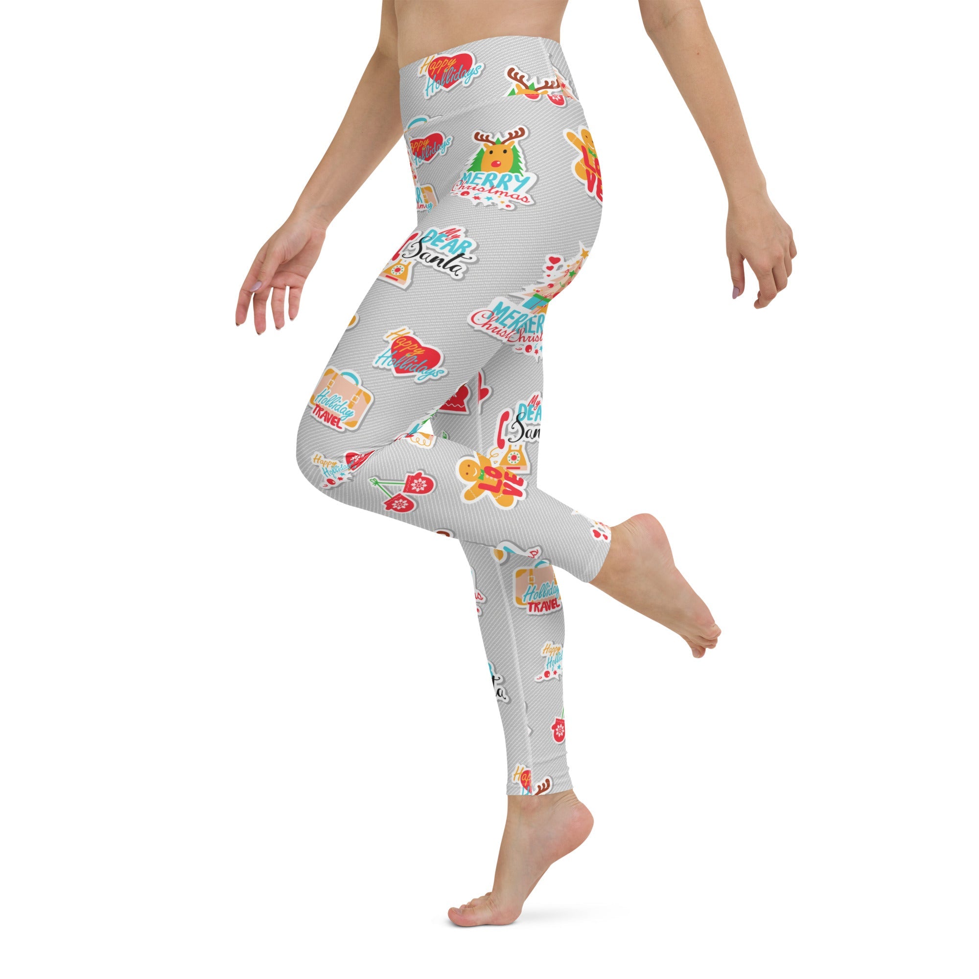 Festive Stickers Yoga Leggings