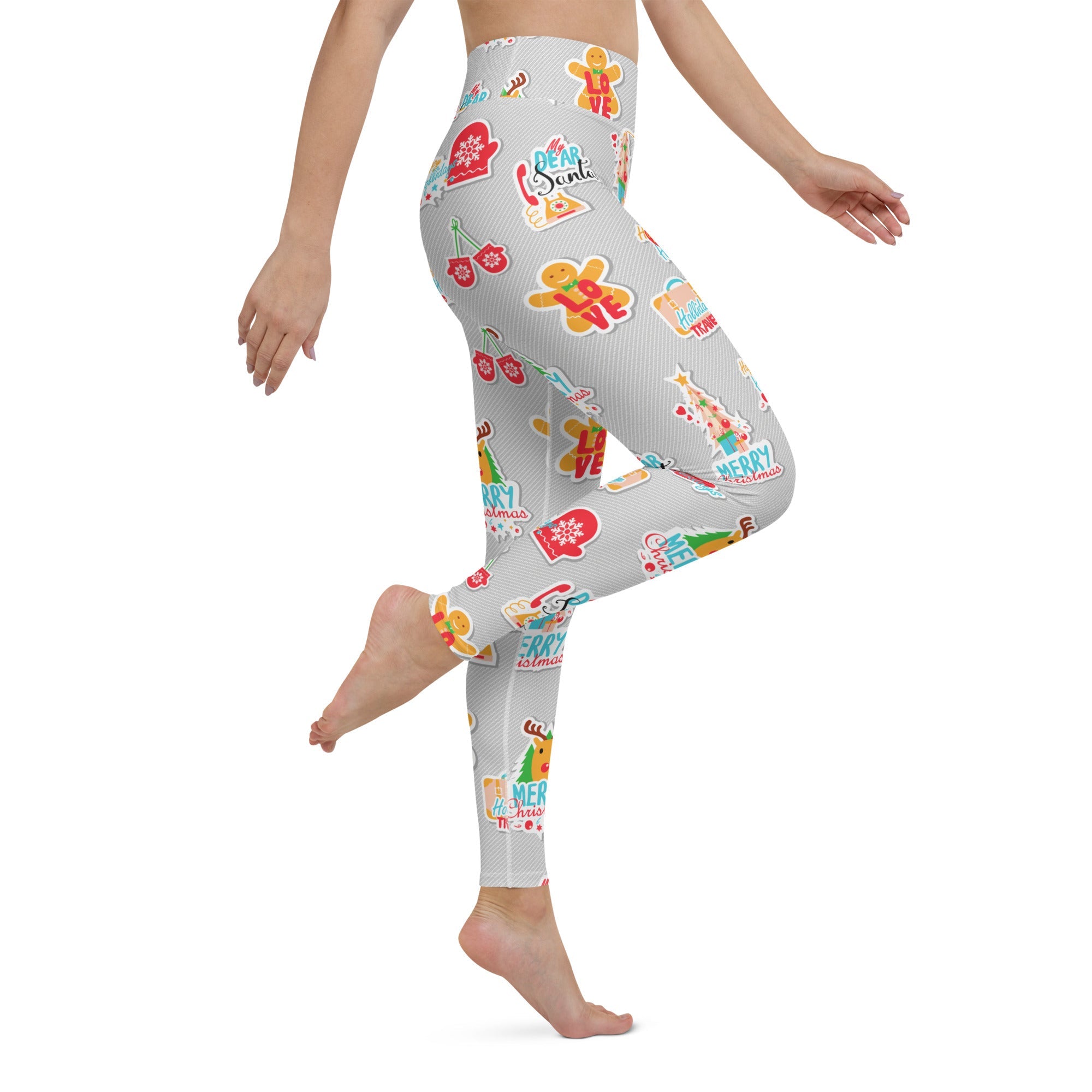 Festive Stickers Yoga Leggings