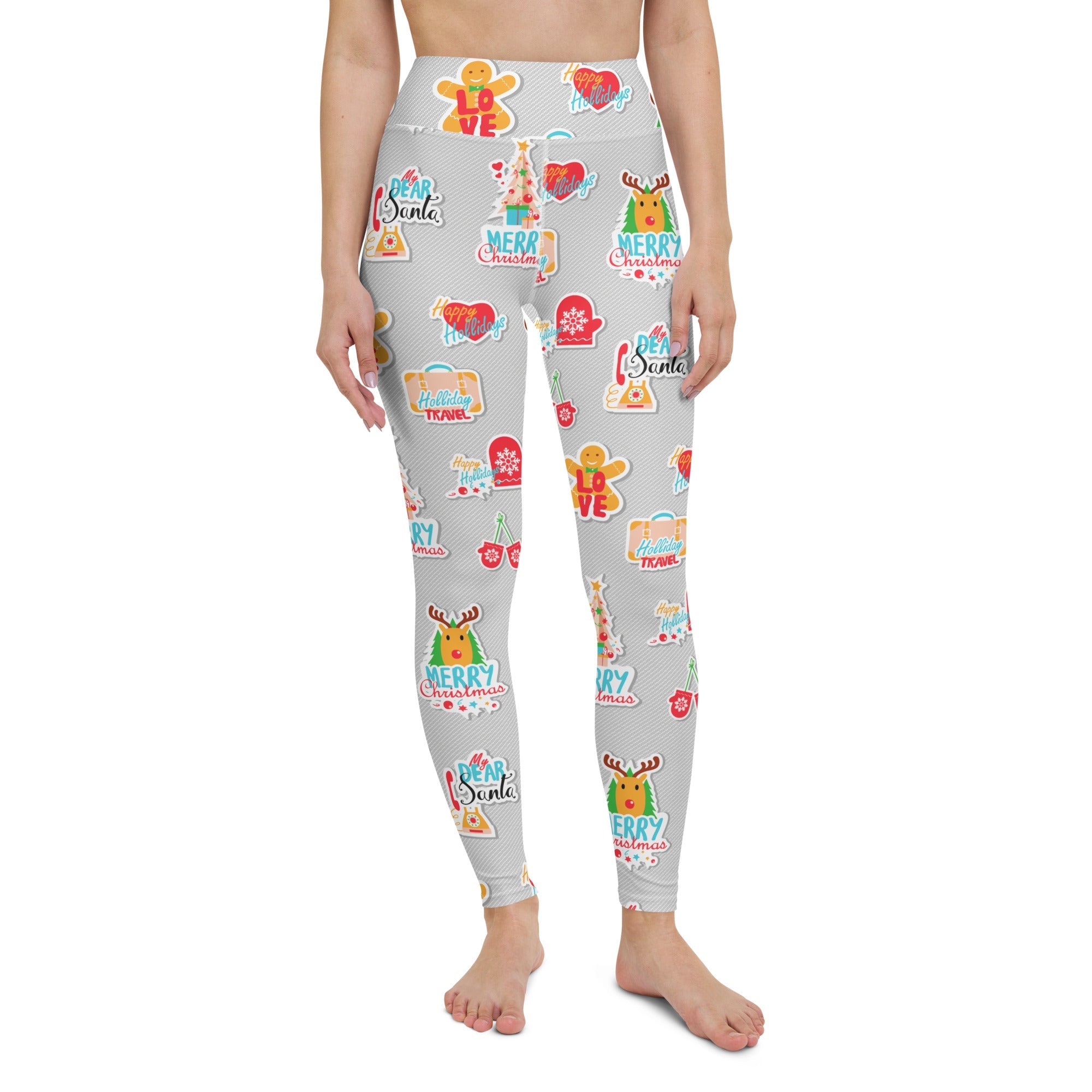 Festive Stickers Yoga Leggings