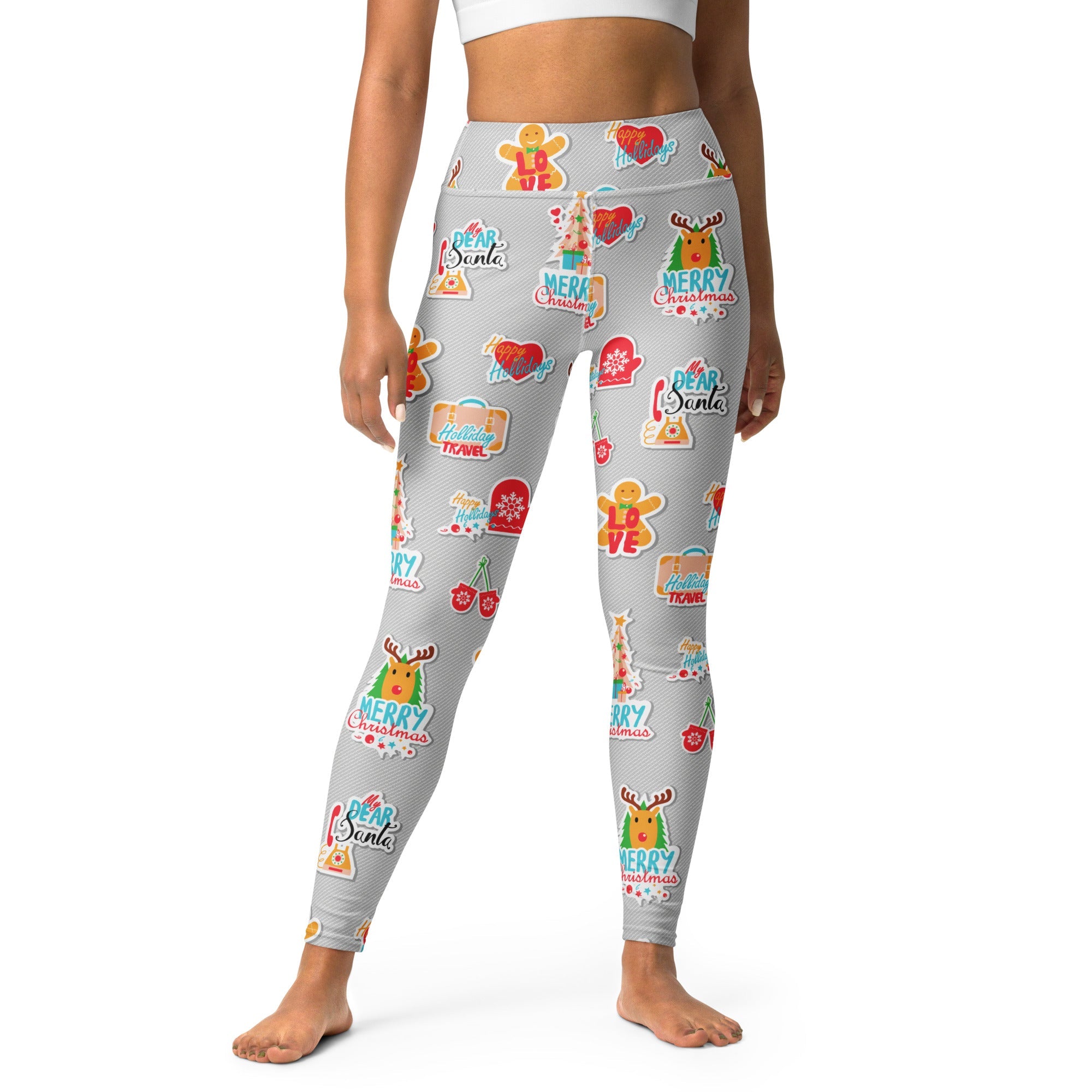 Festive Stickers Yoga Leggings