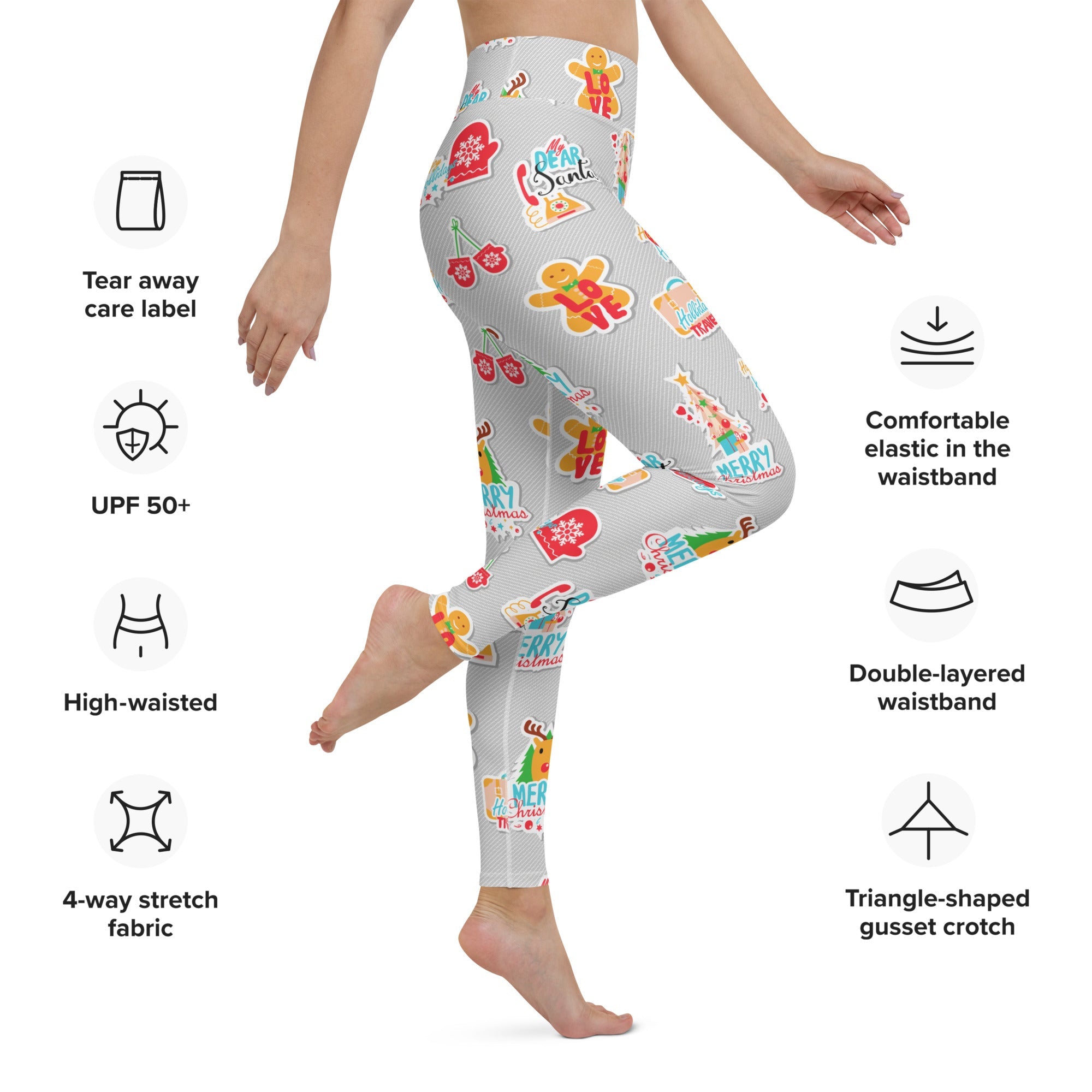 Festive Stickers Yoga Leggings