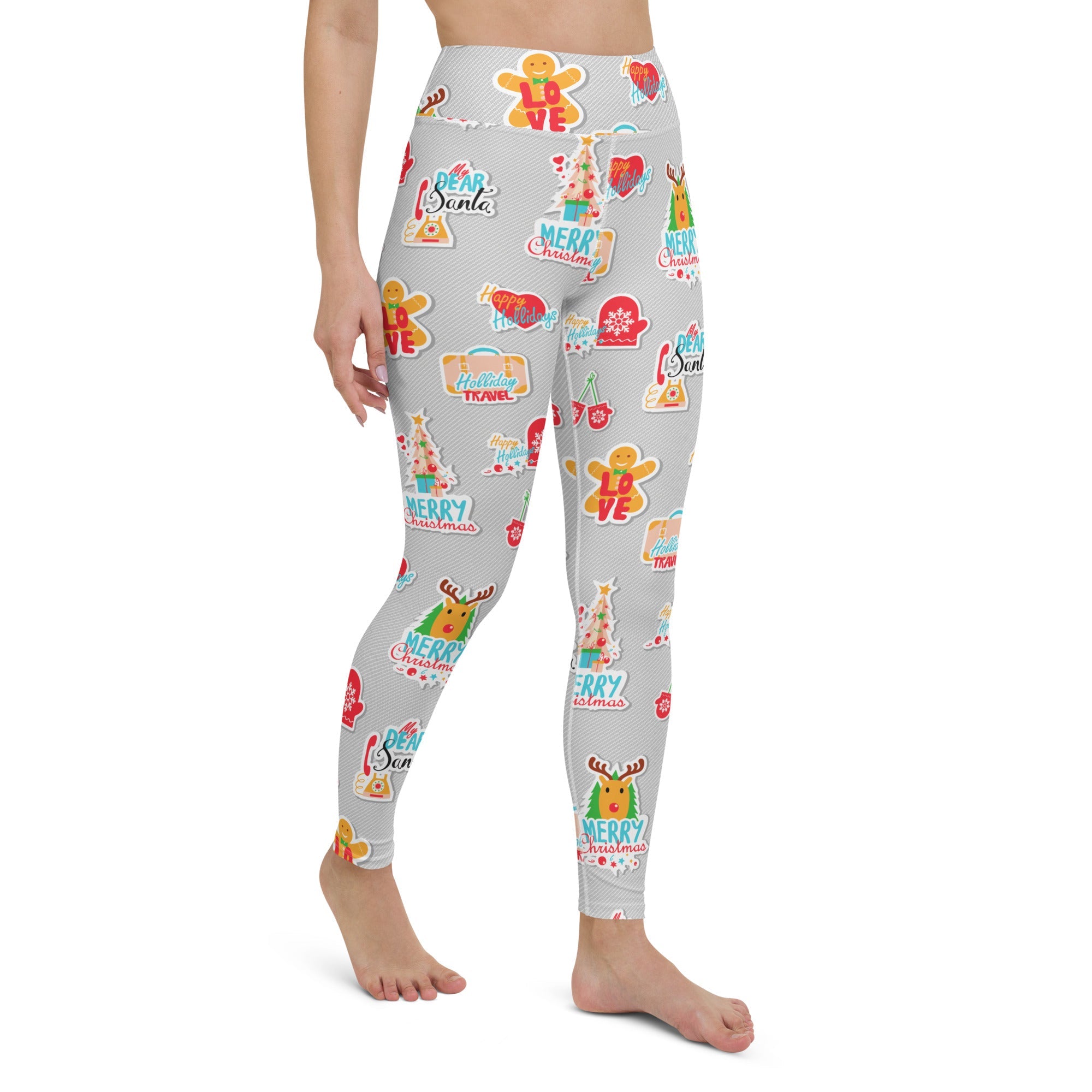 Festive Stickers Yoga Leggings