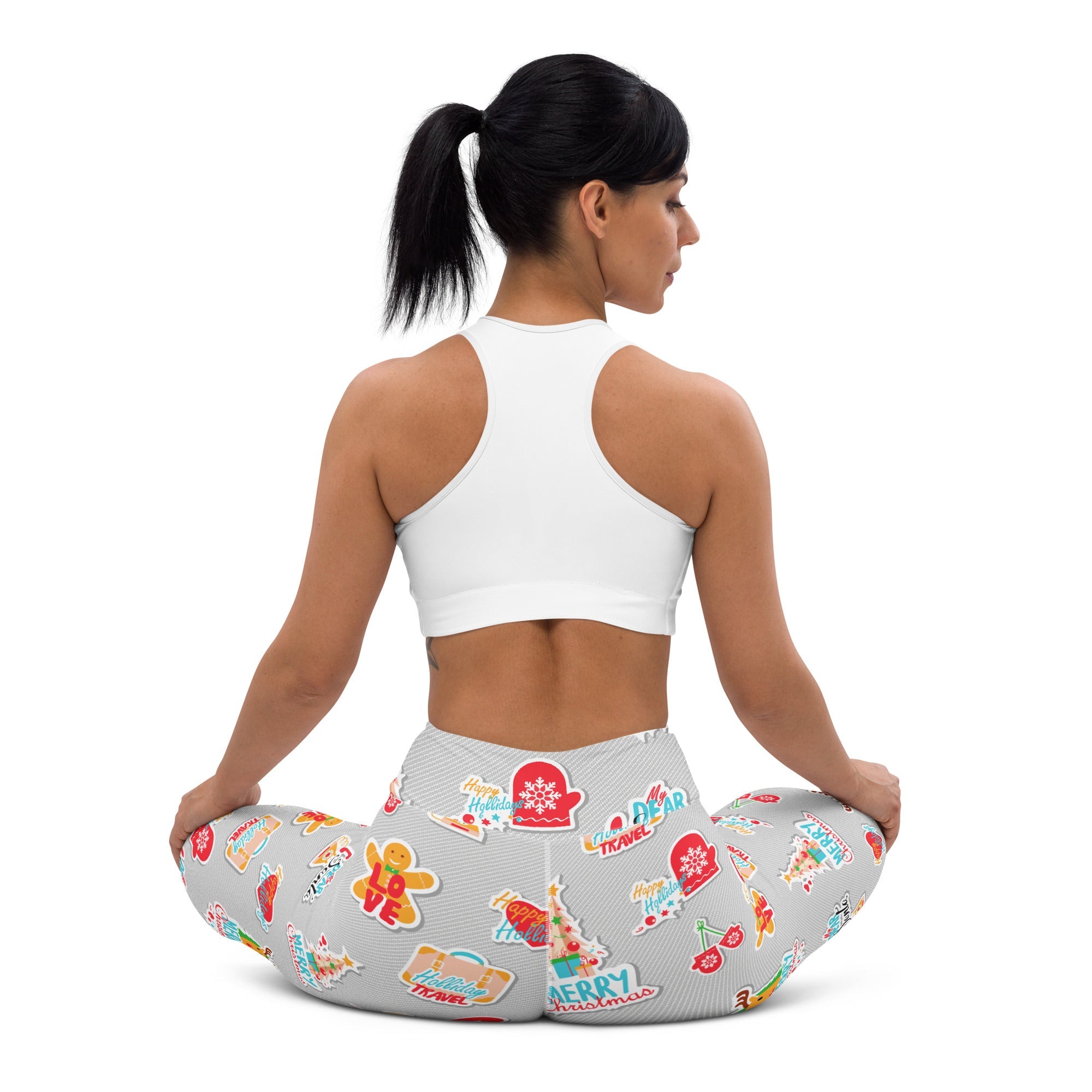 Festive Stickers Yoga Leggings