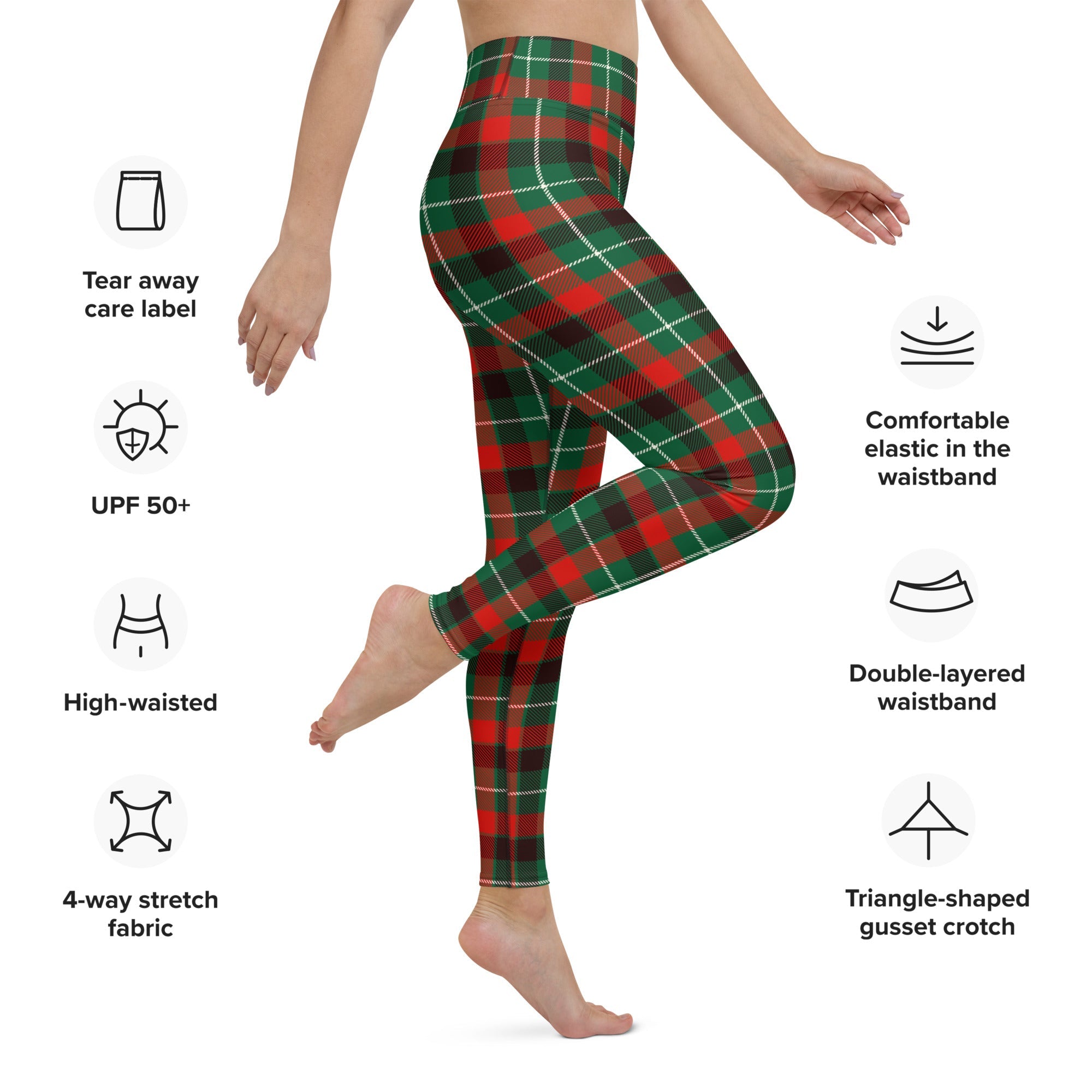 Festive Tartan Yoga Leggings