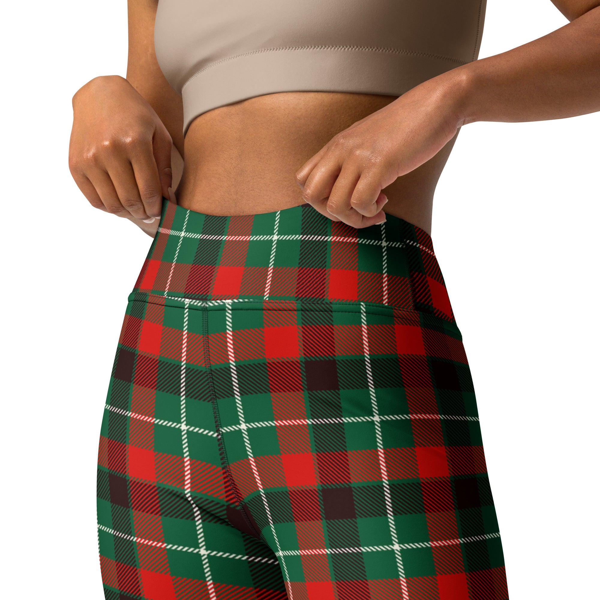 Festive Tartan Yoga Leggings