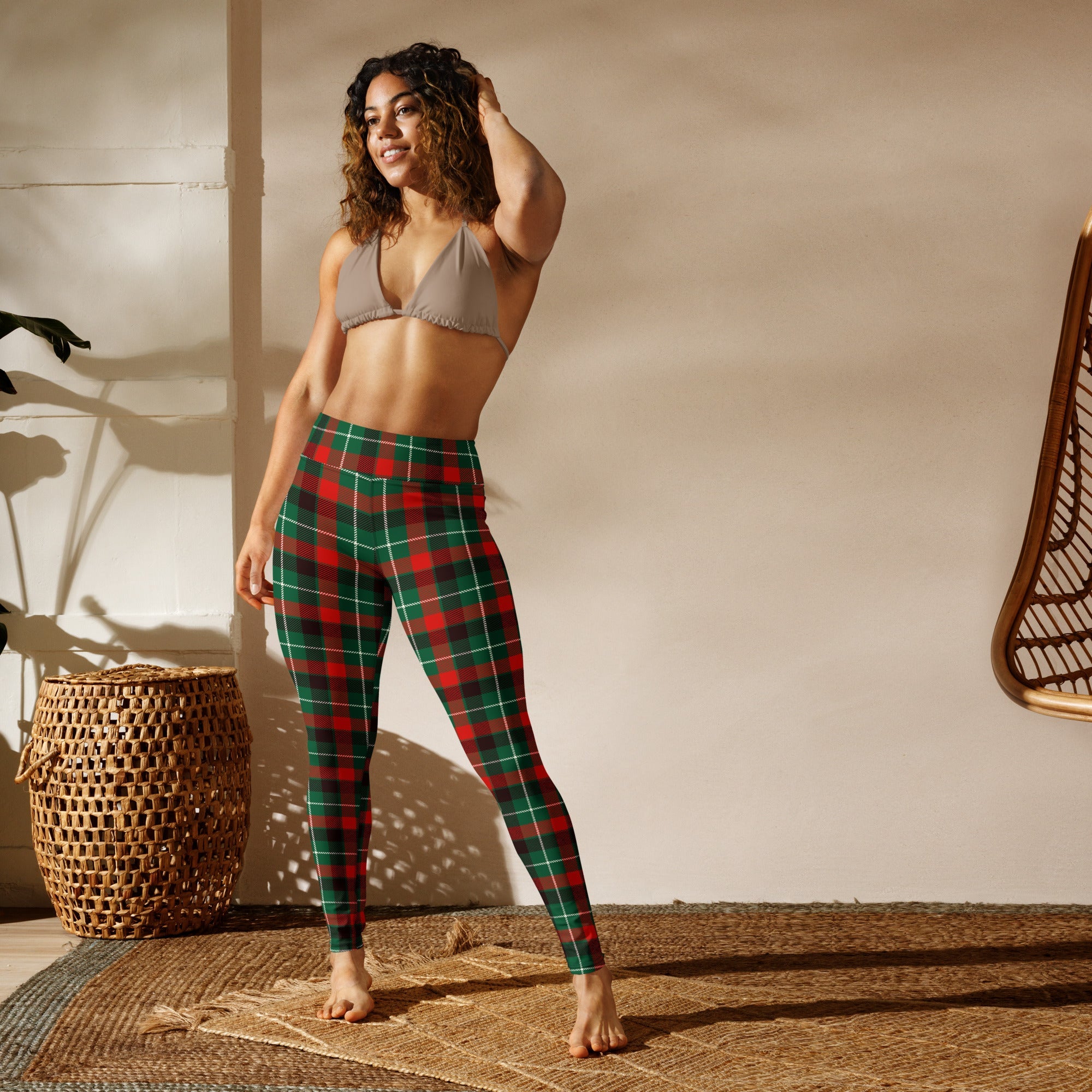 Festive Tartan Yoga Leggings