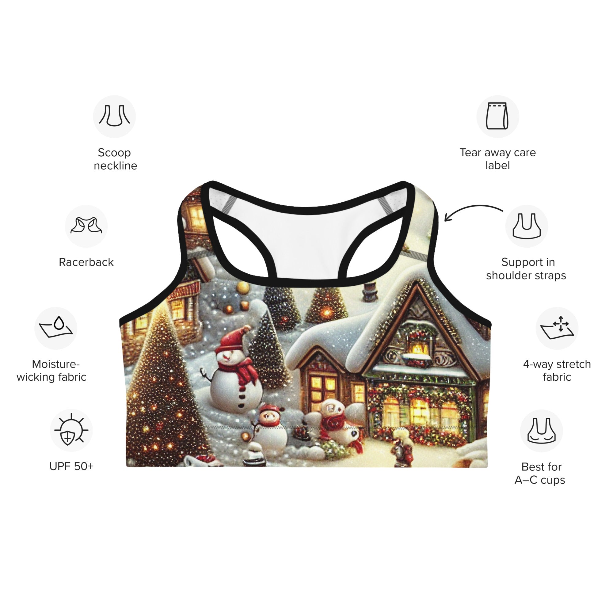 Festive Village Sports Bra