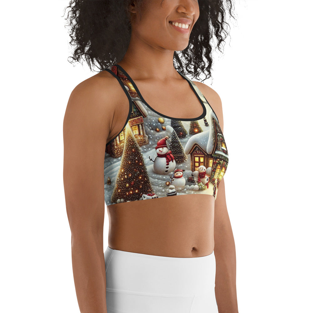 Festive Village Sports Bra