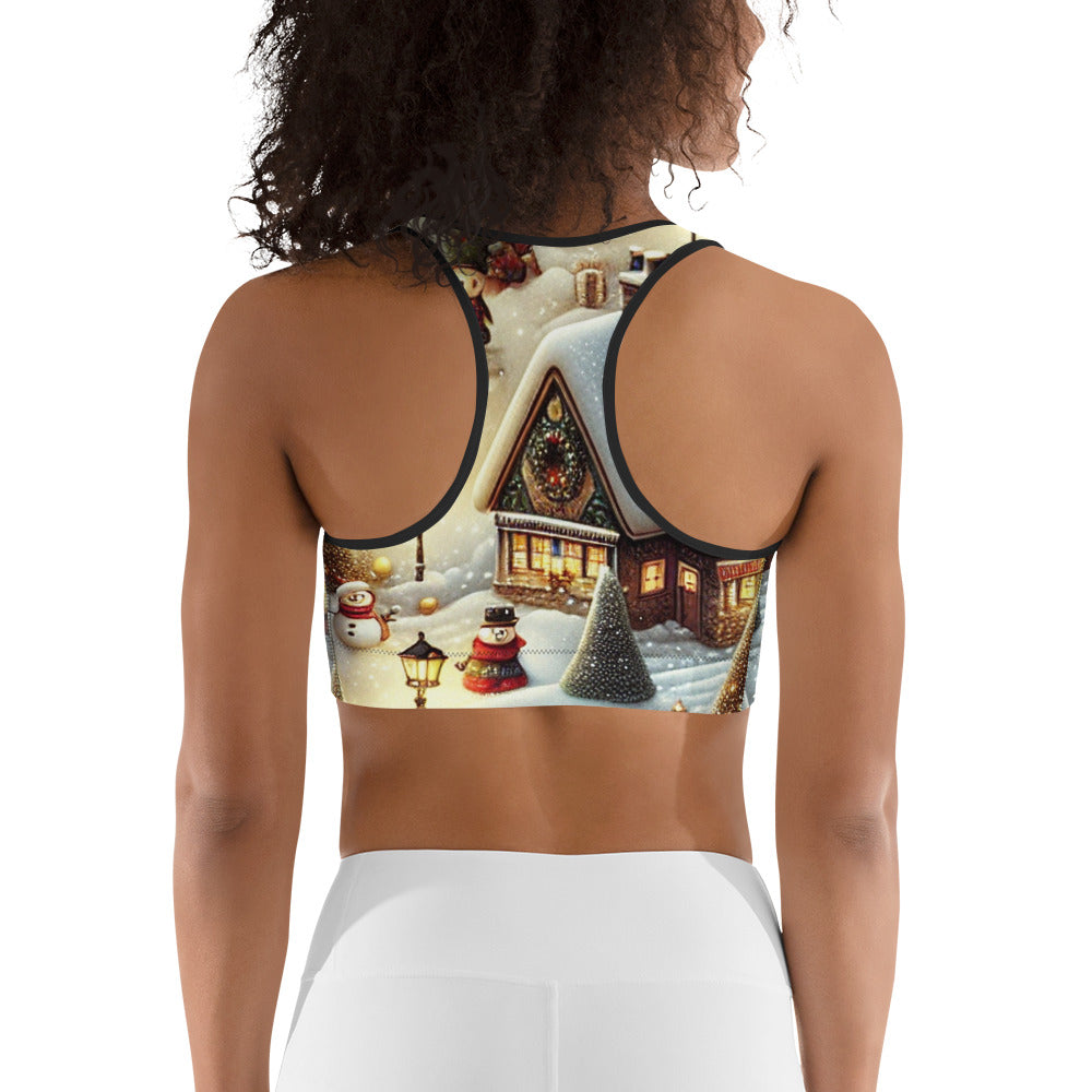 Festive Village Sports Bra