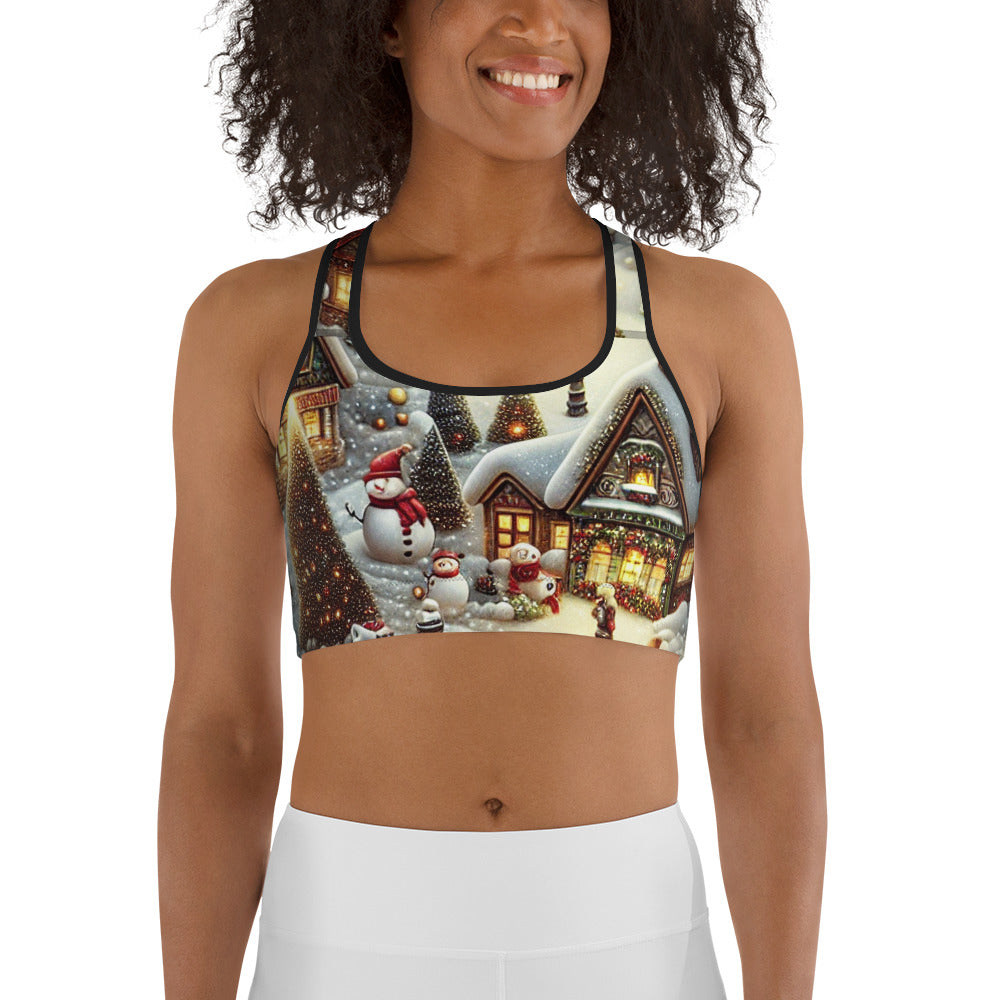 Festive Village Sports Bra