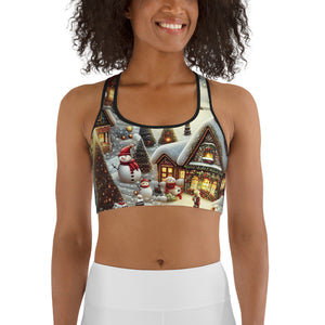 Festive Village Sports Bra