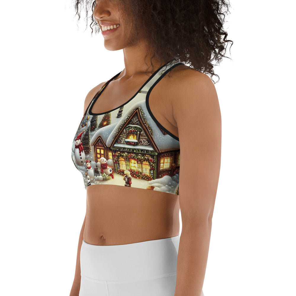 Festive Village Sports Bra