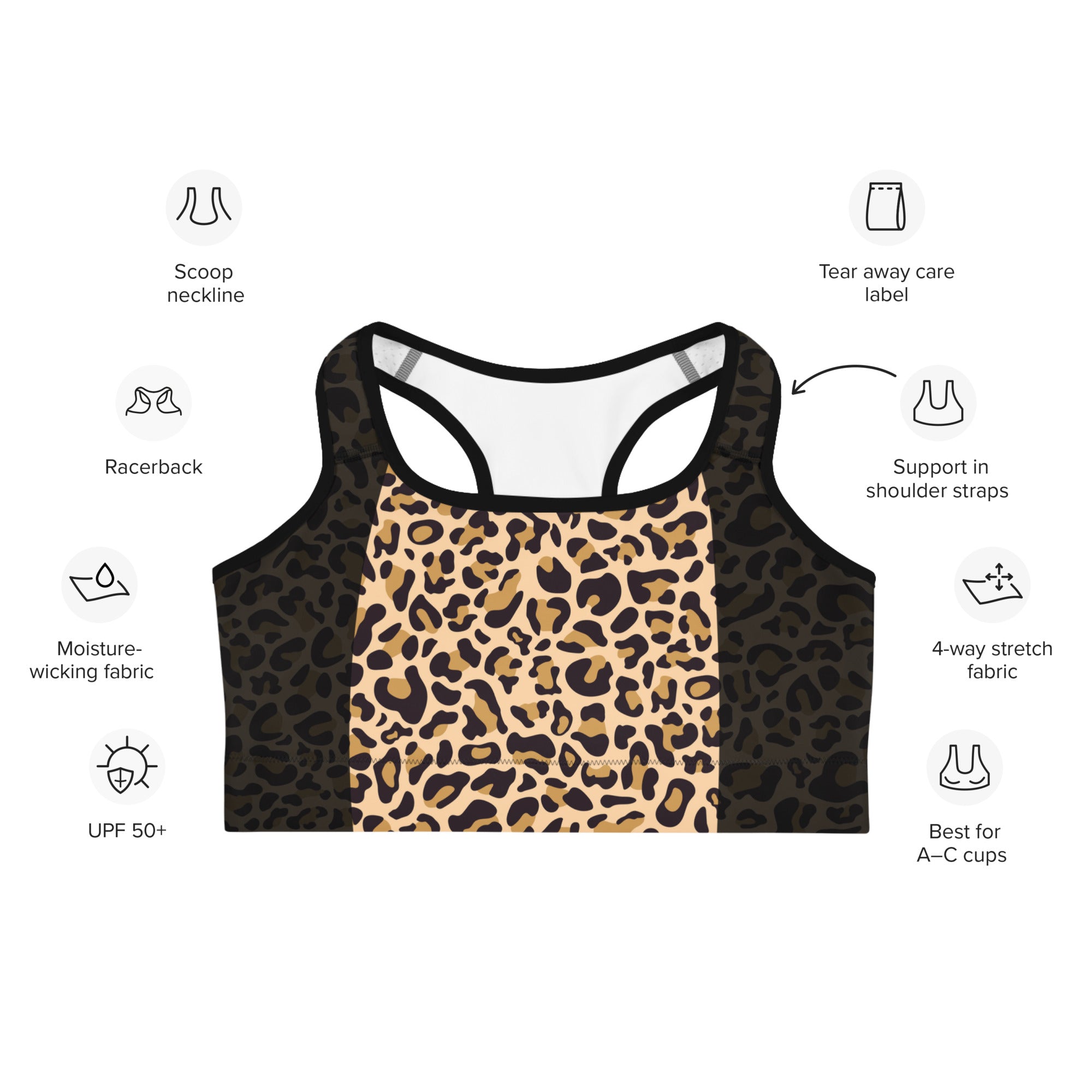 Fierce Leopard Sports Bra