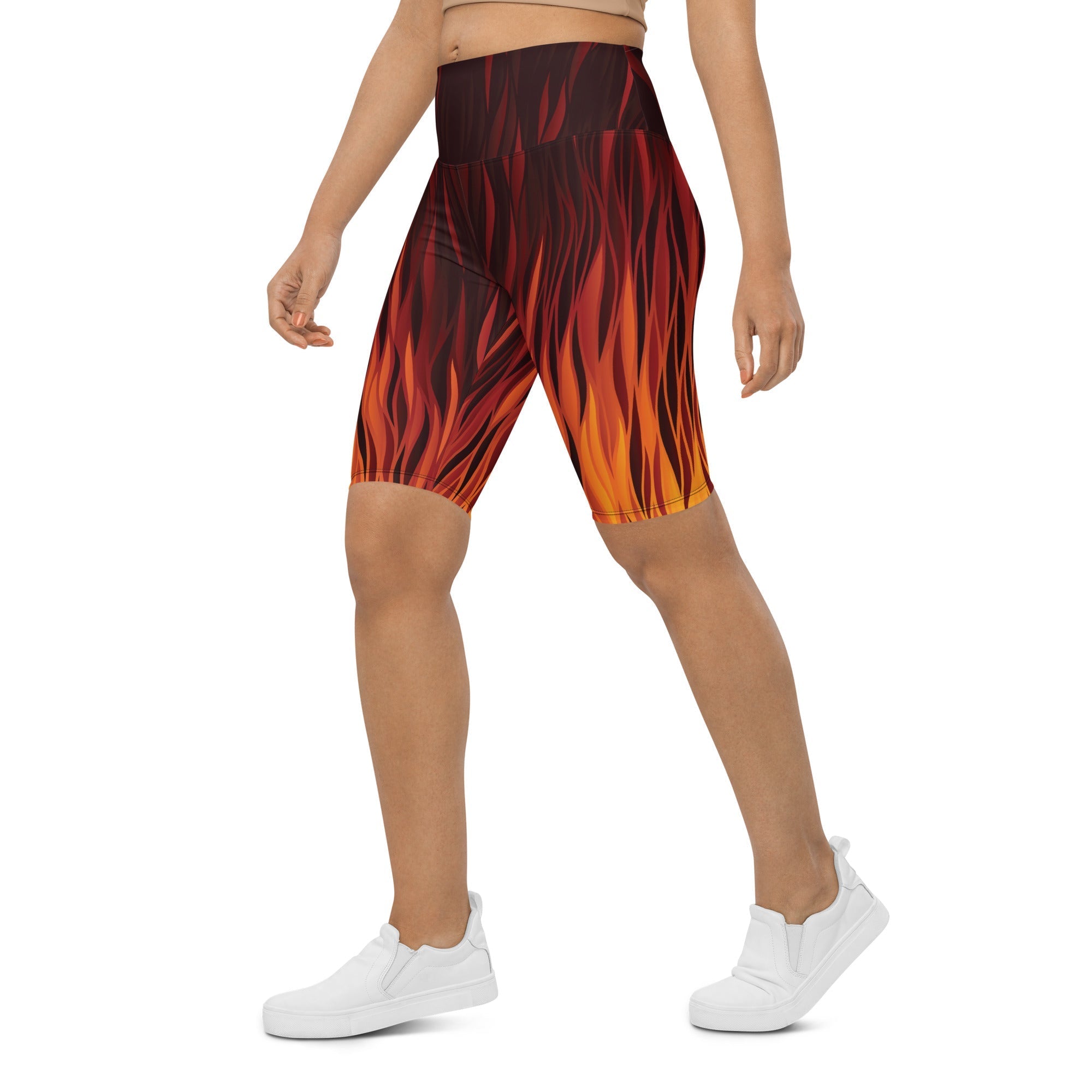 Fire Biker Shorts