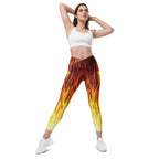 Fire Crossover Leggings With Pockets