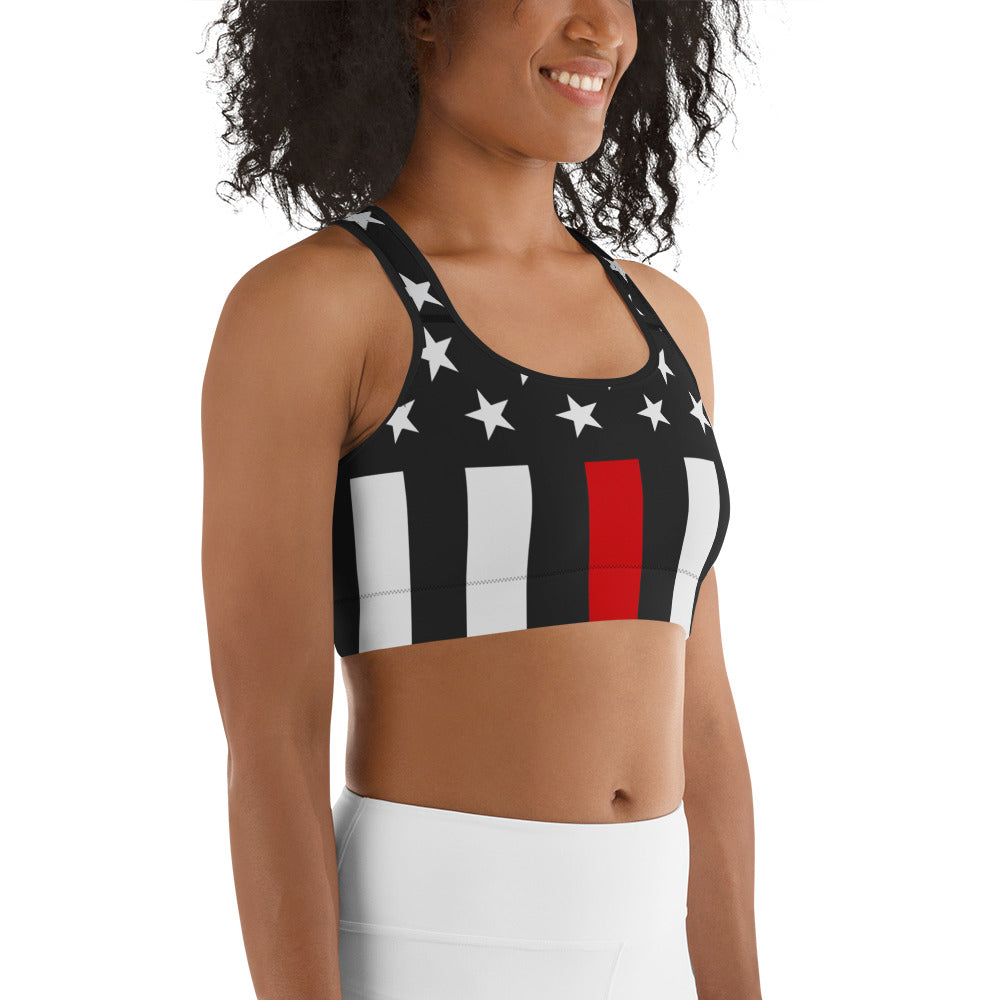 First Responder Firefighter Sports Bra