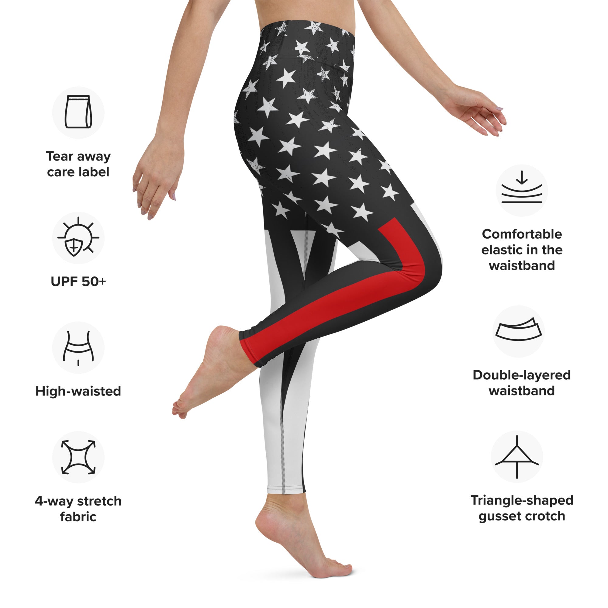 First Responder Firefighter Yoga Leggings