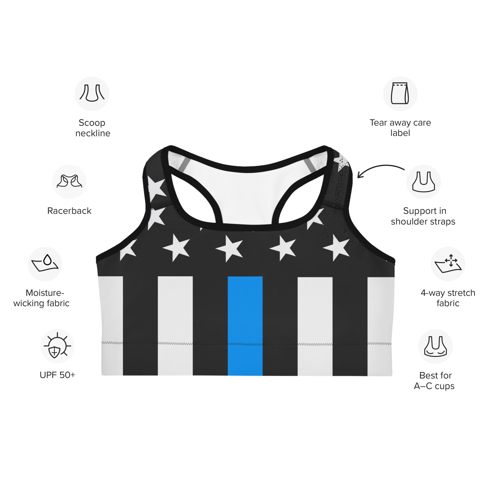 First Responder Police Sports Bra