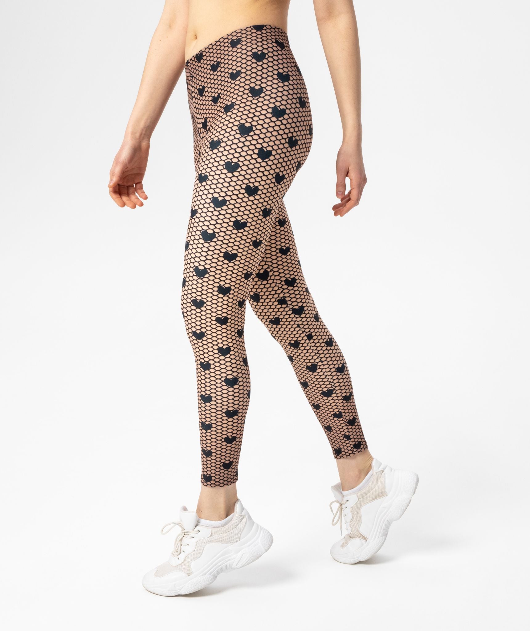 Fishnet Tights Print Leggings