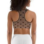 Fishnet Tights Print Sports Bra