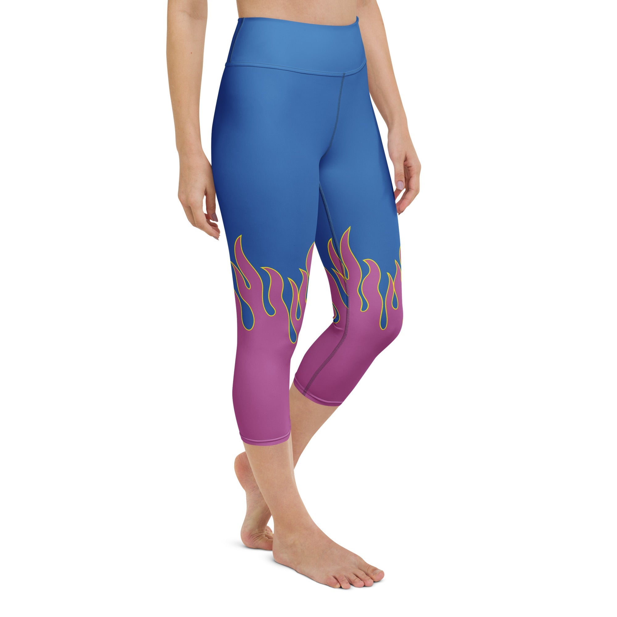 Flame Pop Yoga Capris