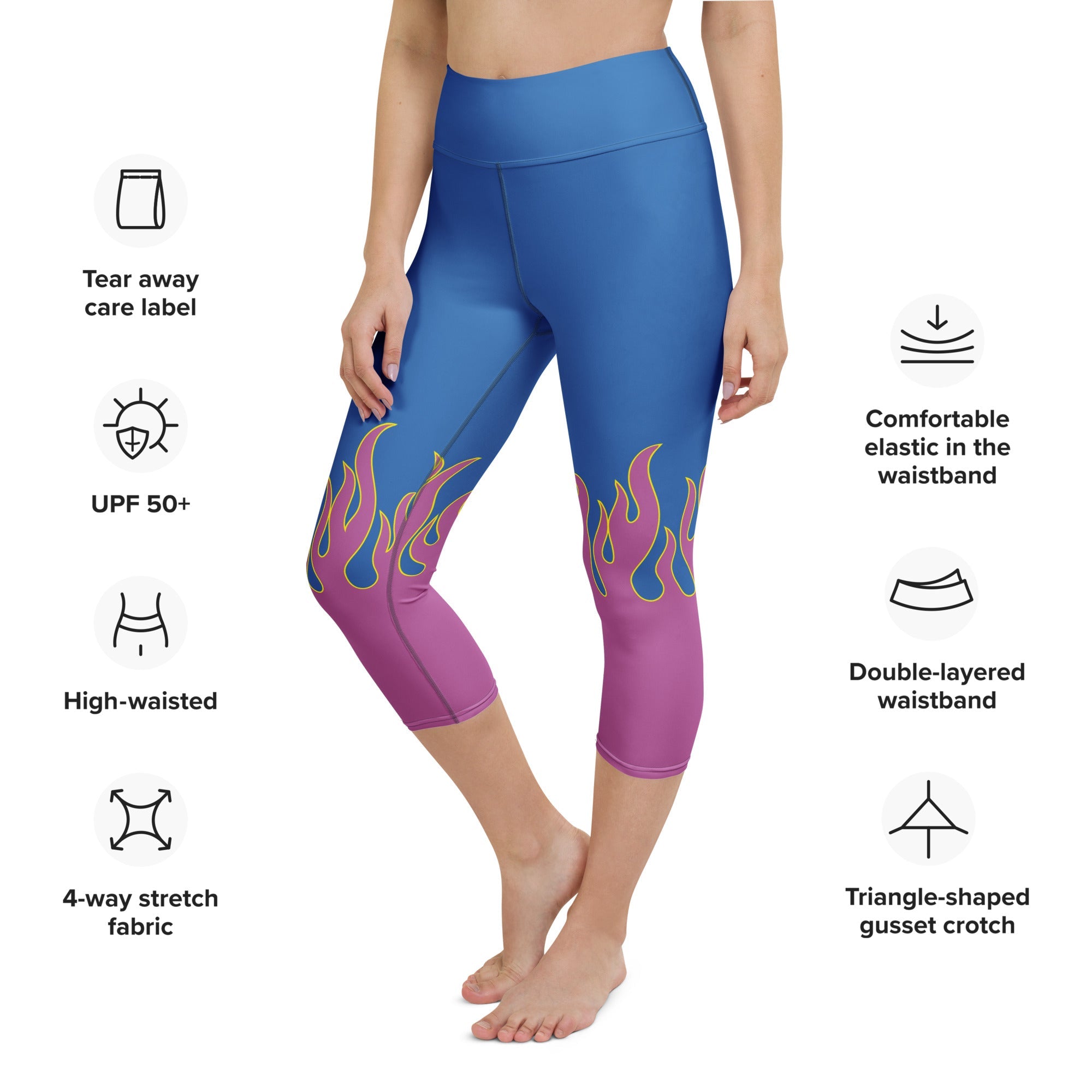 Flame Pop Yoga Capris