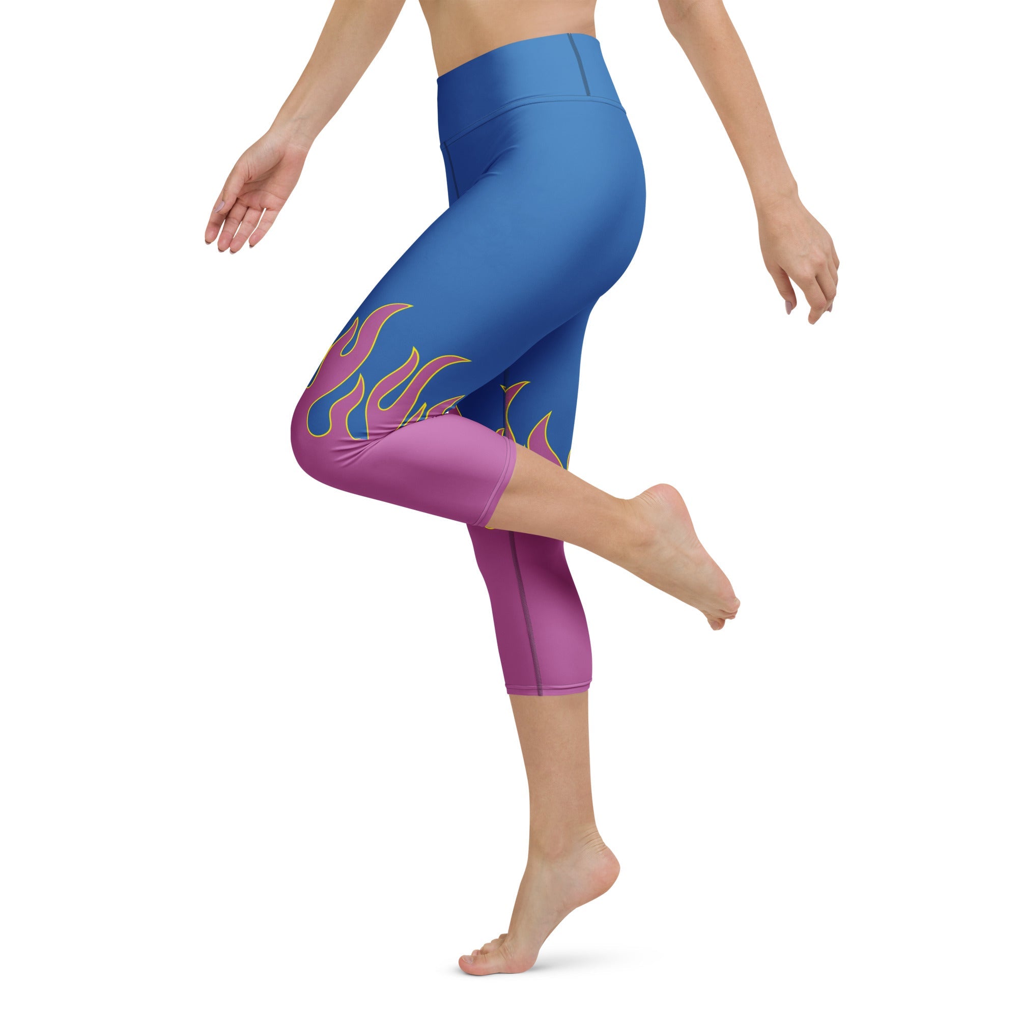 Flame Pop Yoga Capris