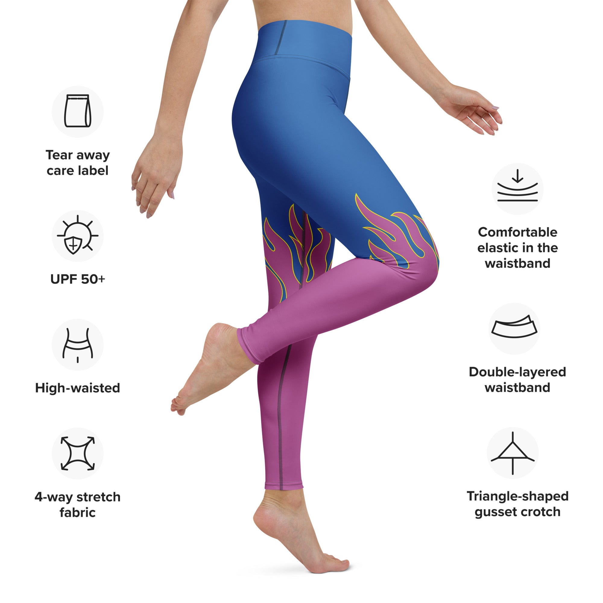 Flame Pop Yoga Leggings