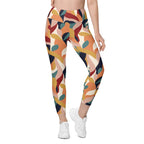 Floral Abstract Leggings With Pockets