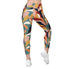 Floral Abstract Leggings With Pockets