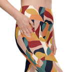 Floral Abstract Leggings With Pockets
