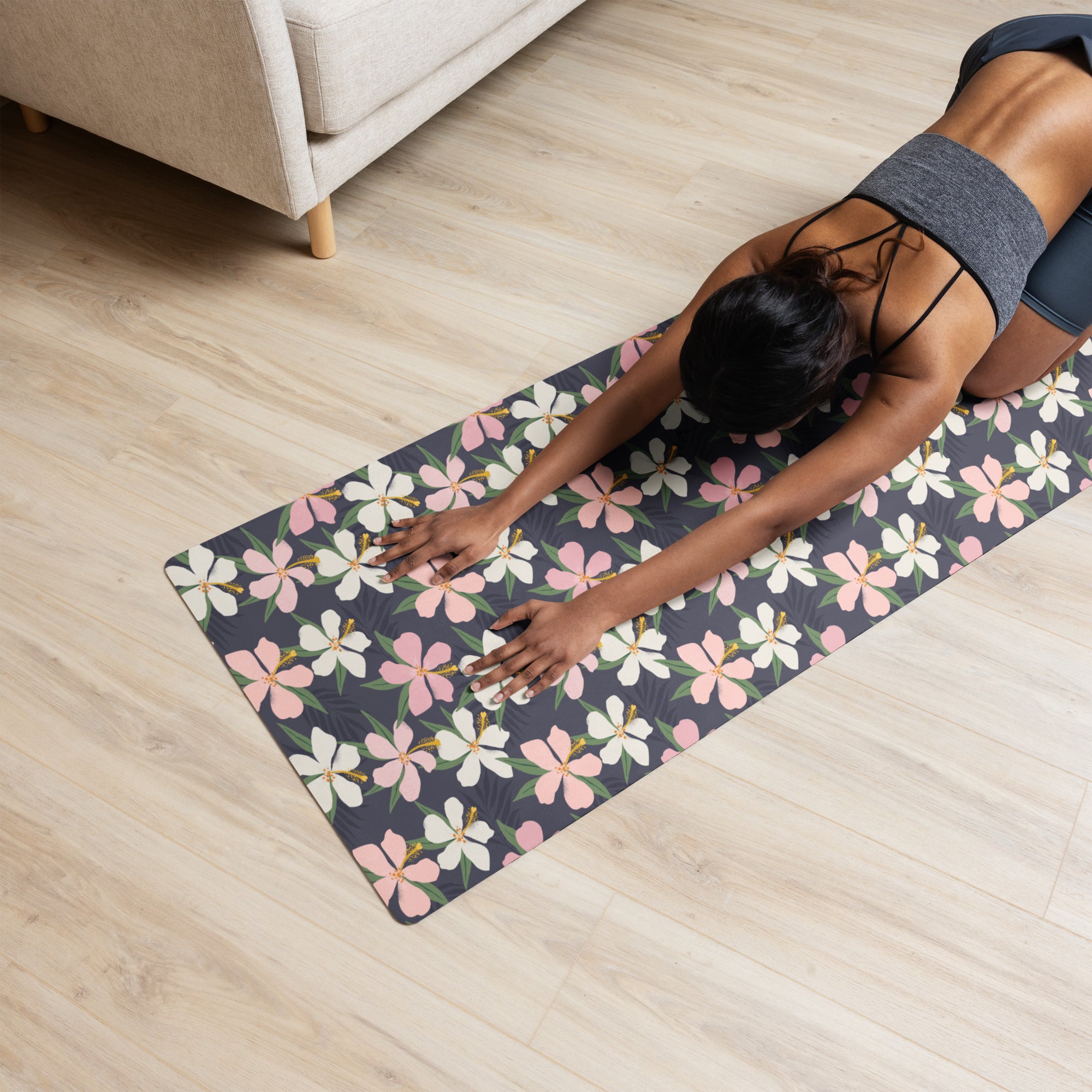 Floral Artwork Yoga Mat