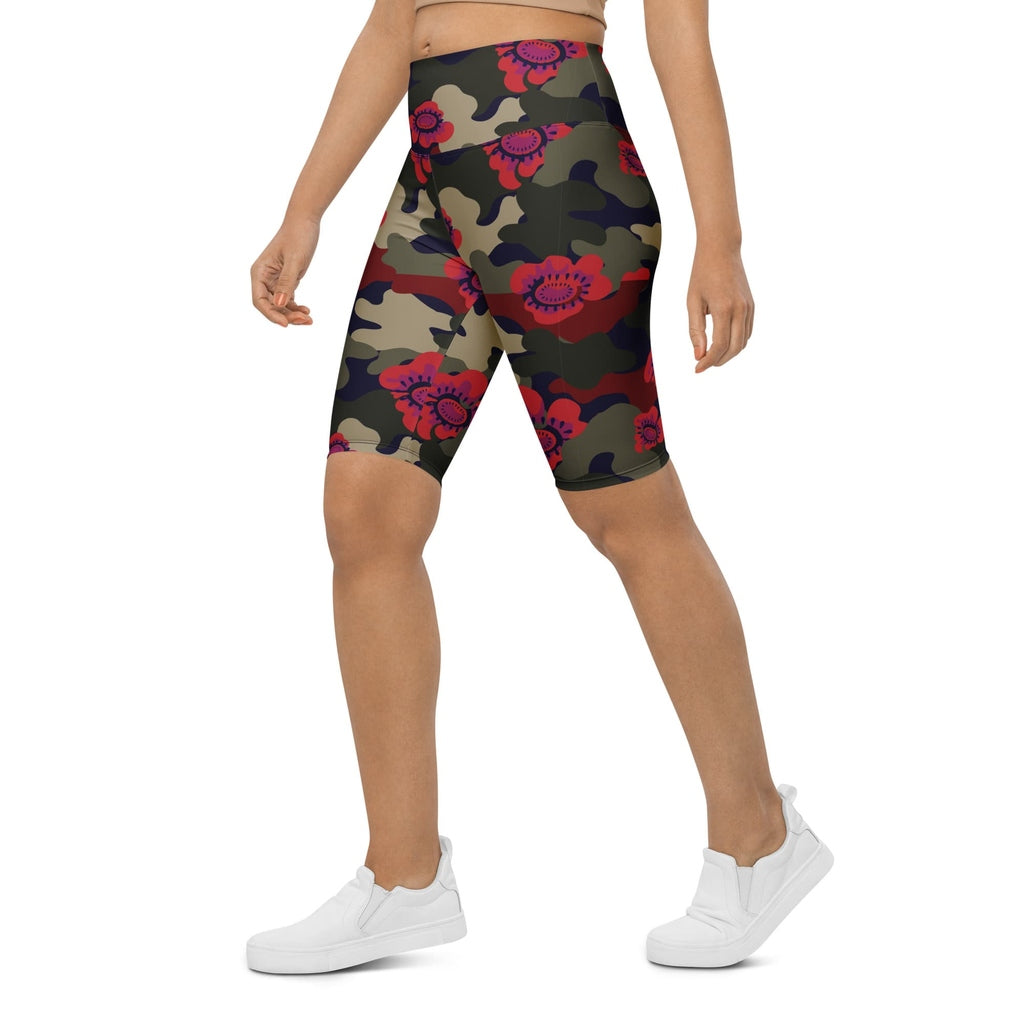 Floral Camo Biker Shorts