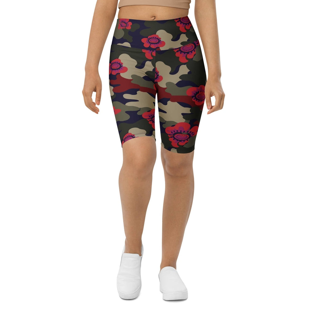 Floral Camo Biker Shorts
