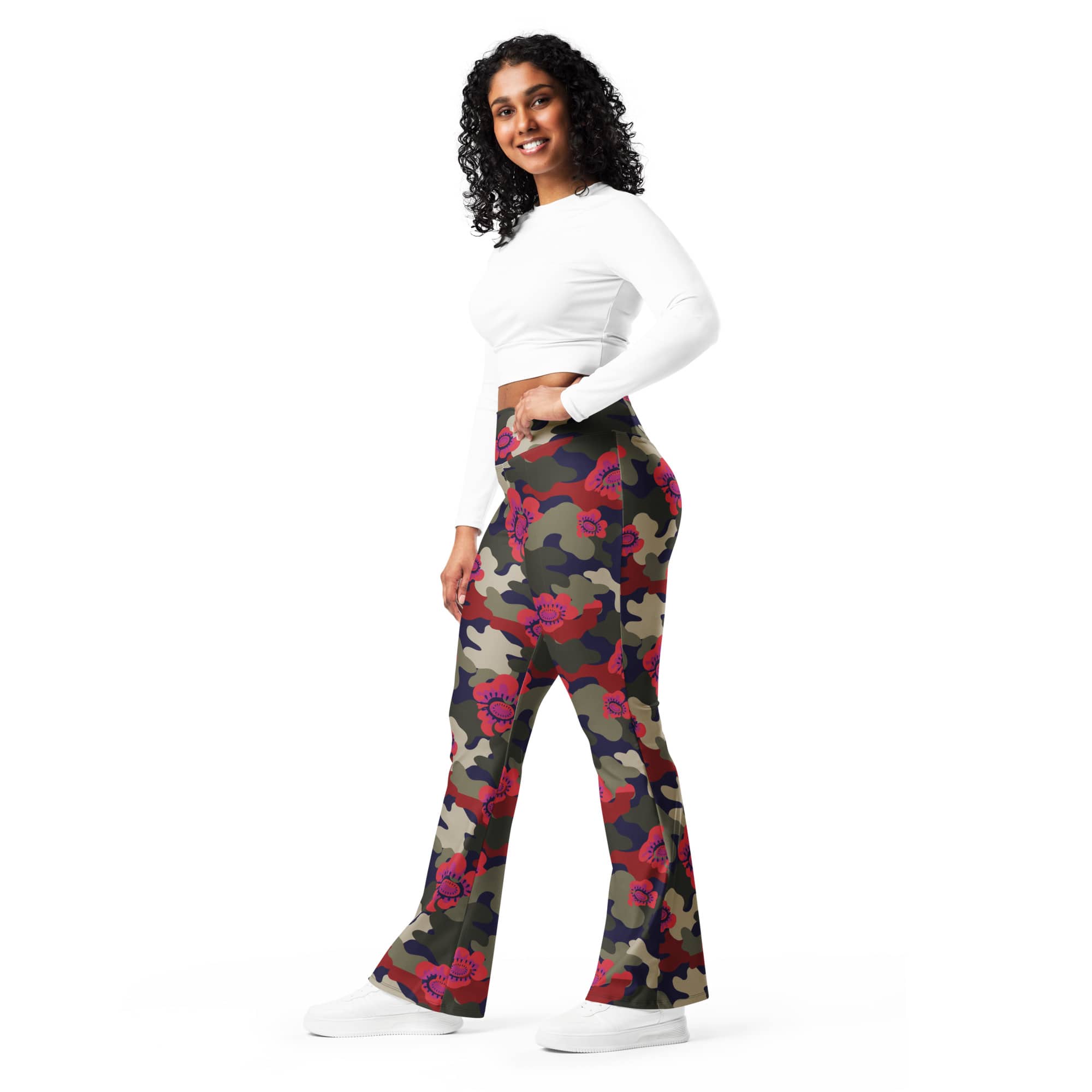 Floral Camo Flare Leggings