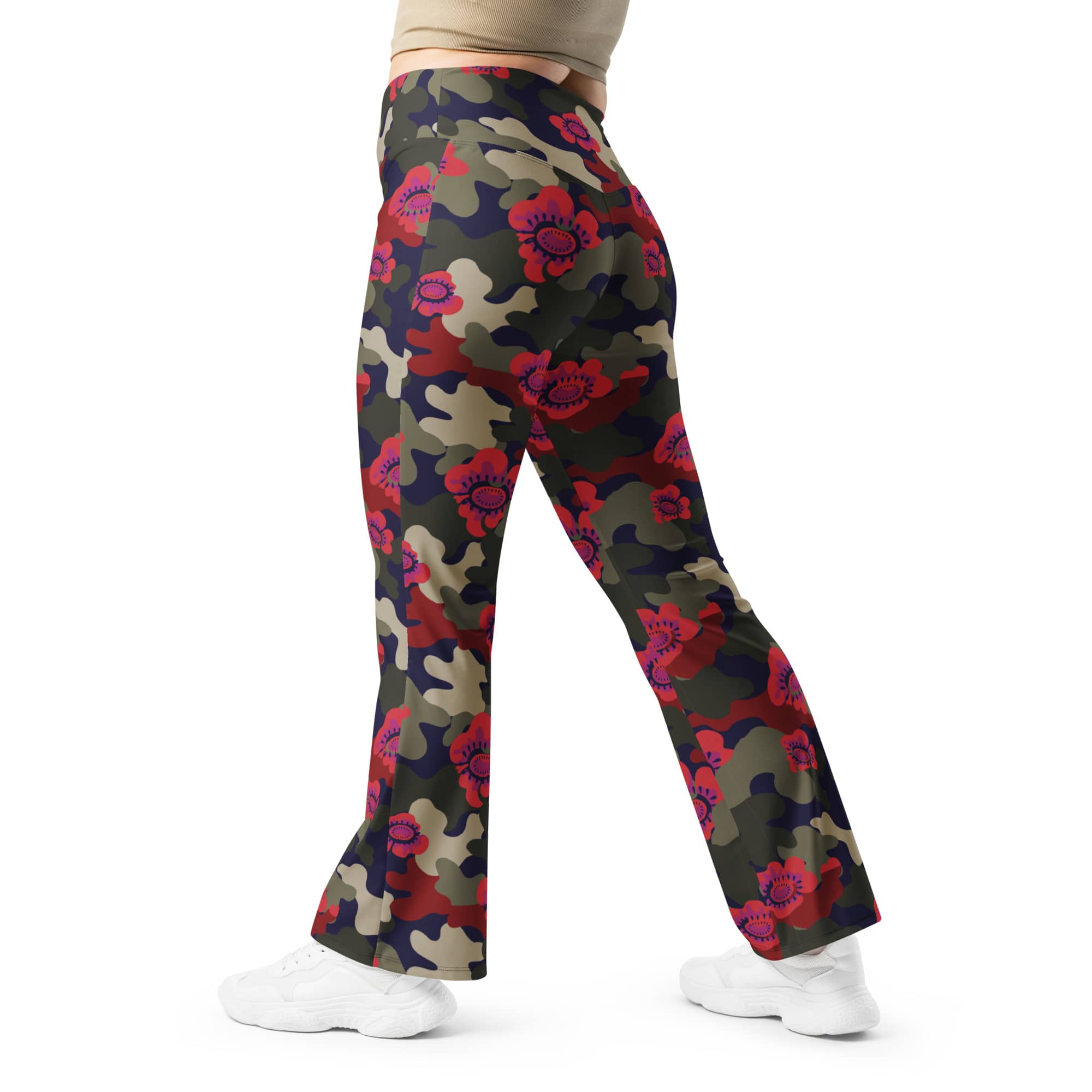Floral Camo Flare Leggings