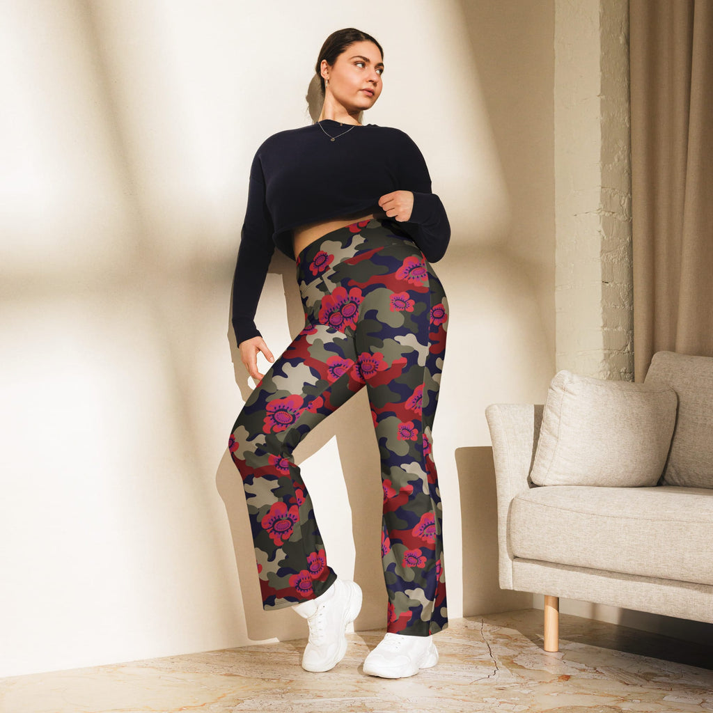 Floral Camo Flare Leggings