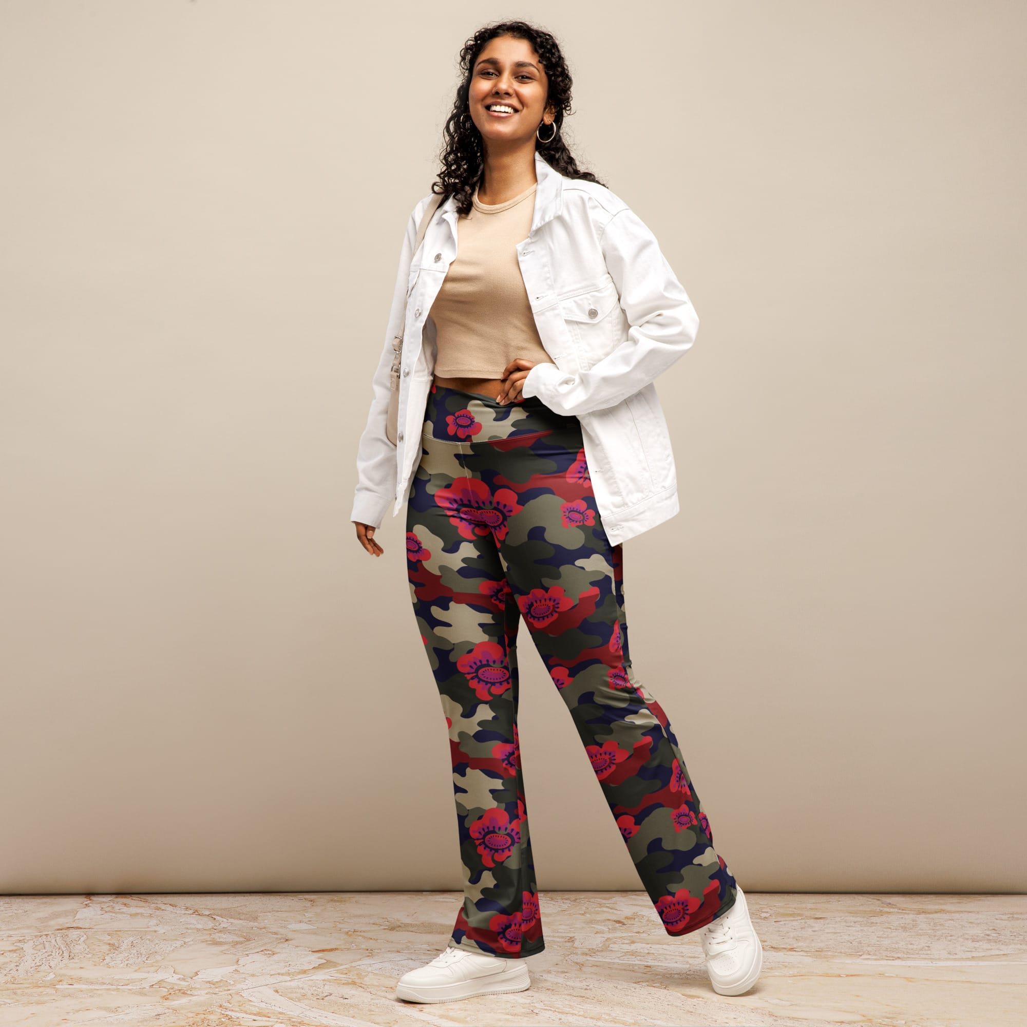 Floral Camo Flare Leggings