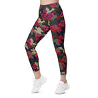 Floral Camo Leggings With Pockets