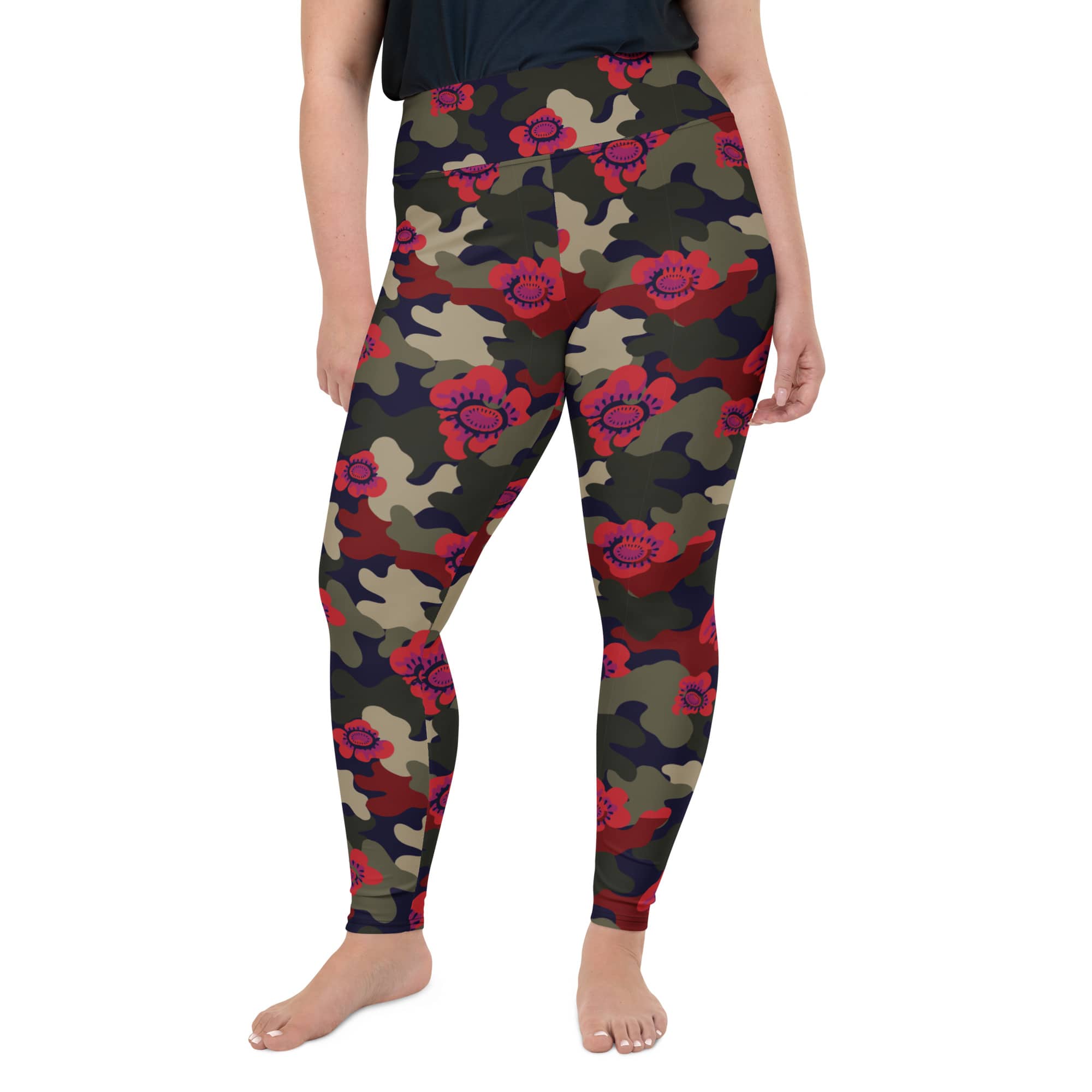 Floral Camo Plus Size Leggings