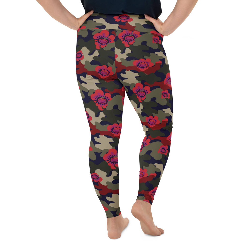 Floral Camo Plus Size Leggings