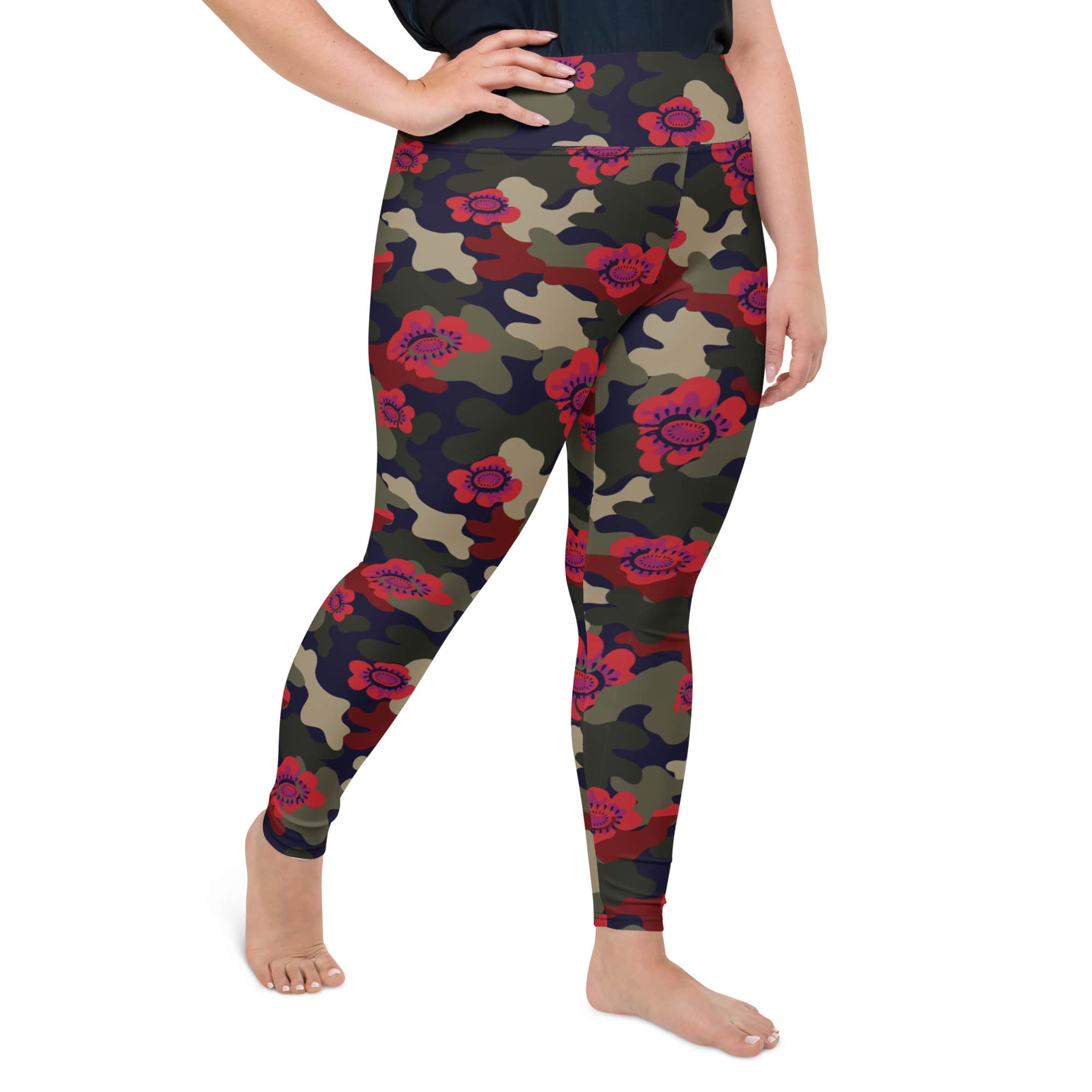 Floral Camo Plus Size Leggings