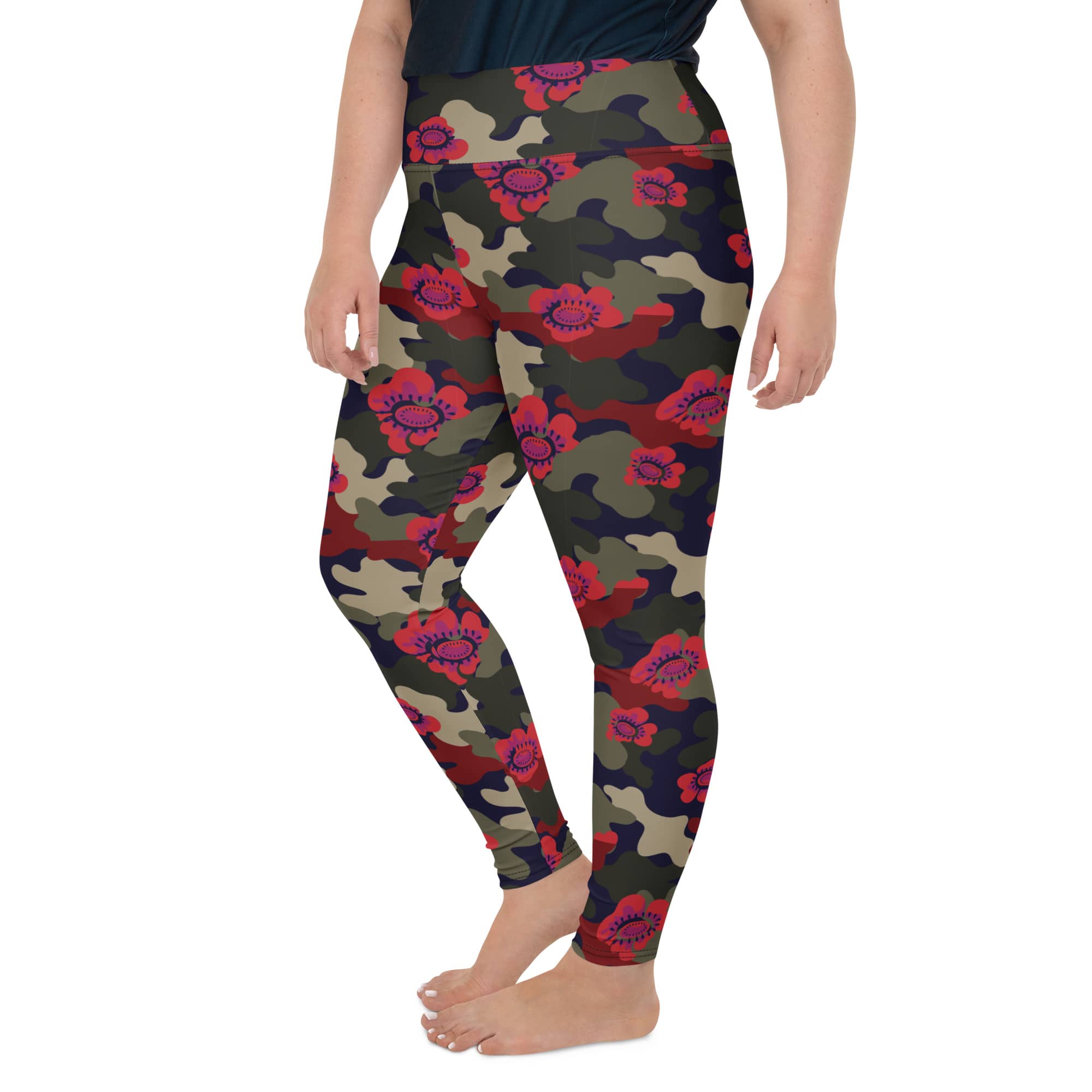 Floral Camo Plus Size Leggings