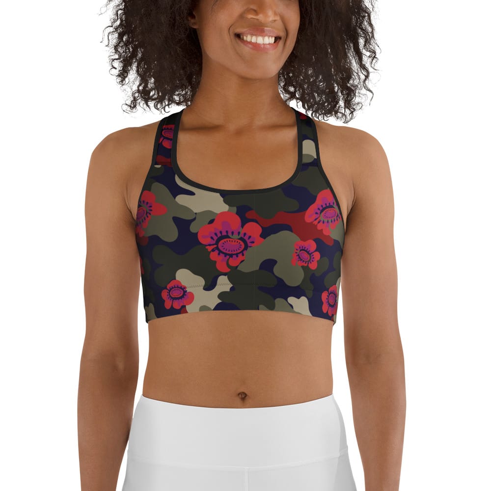Floral Camo Sports Bra