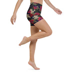 Floral Camo Yoga Shorts