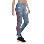 Floral Denim Print Leggings