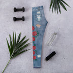 Floral Denim Print Leggings
